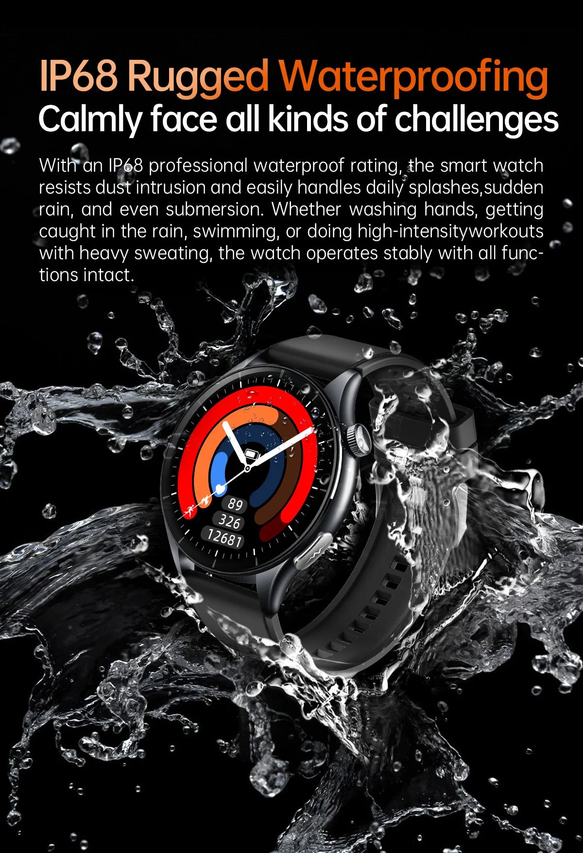 ECG+PPG Smartwatch with Uric Acid, Body Fat Blood Pressure Monitoring – 1.56” AMOLED, NFC, Heart Health Tracker for Android IOS - TREASURE ESHOP