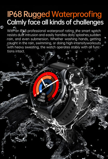 ECG+PPG Smartwatch with Uric Acid, Body Fat Blood Pressure Monitoring – 1.56” AMOLED, NFC, Heart Health Tracker for Android IOS - TREASURE ESHOP