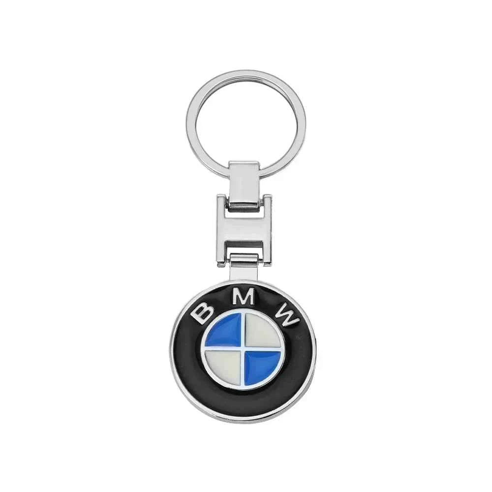 BMW Car Keychain – Handwoven Leather & Zinc Alloy Key Ring