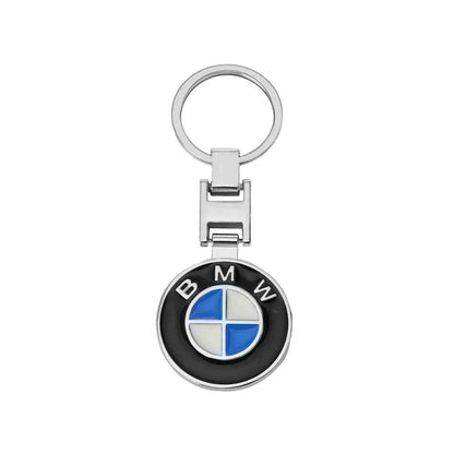 BMW Car Keychain – Handwoven Leather & Zinc Alloy Key Ring