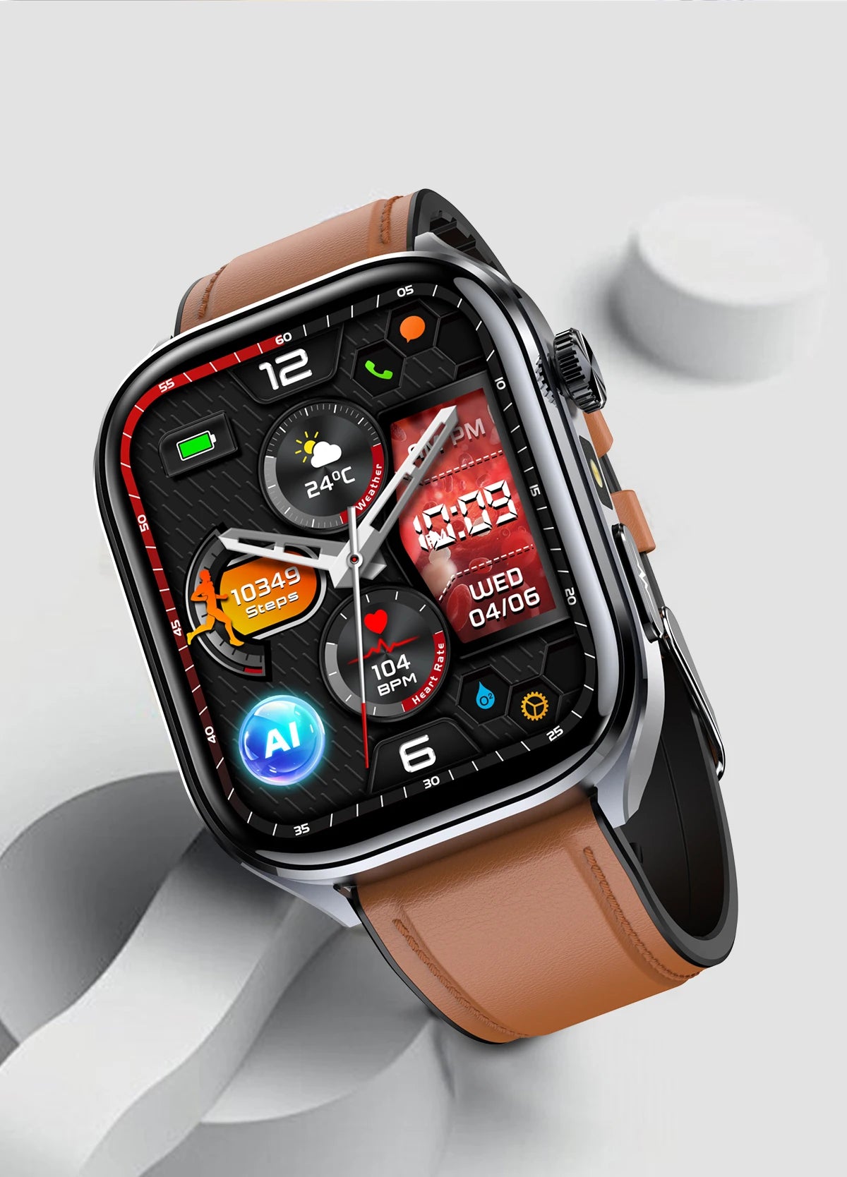 ECG+PPG Smart Watch | Uric Acid & Blood Pressure Tracker - TREASURE ESHOP