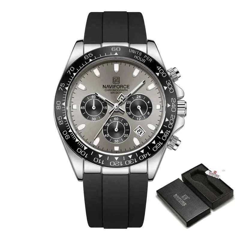Watches For men Silicone Band Sport Watch Casual Luminous Chronograph Wristwatch