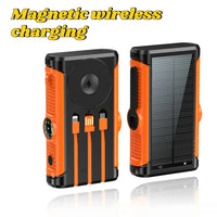 Solar Power Bank 20000mAh with Hand Crank & Wireless Charging – Outdoor Portable Charger