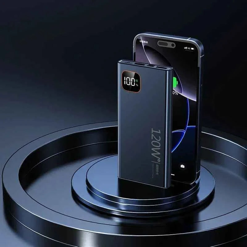 500000mAh Power Bank 120W Portable Super Fast Charge Powerbank Large Capacity Digital Display Battery For iPhone Samsung