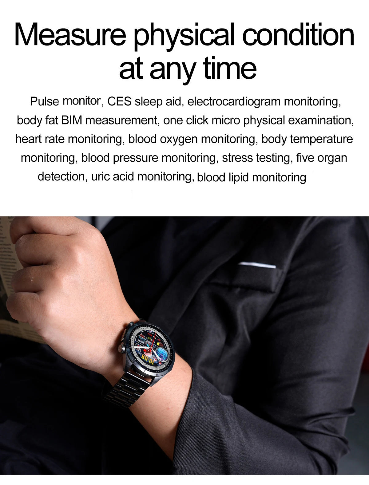 ECG+PPG Smart Health Watch | AI Blood Lipid & Fitness Tracker - TREASURE ESHOP