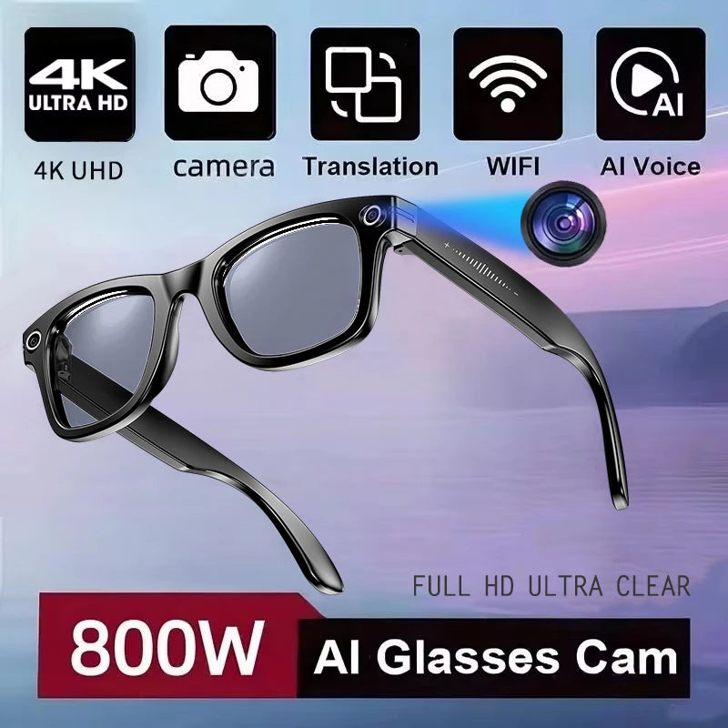 W610 KI-Smart-Sonnenbrille mit farbwechselnden Gläsern und Dual-Kamera-Design