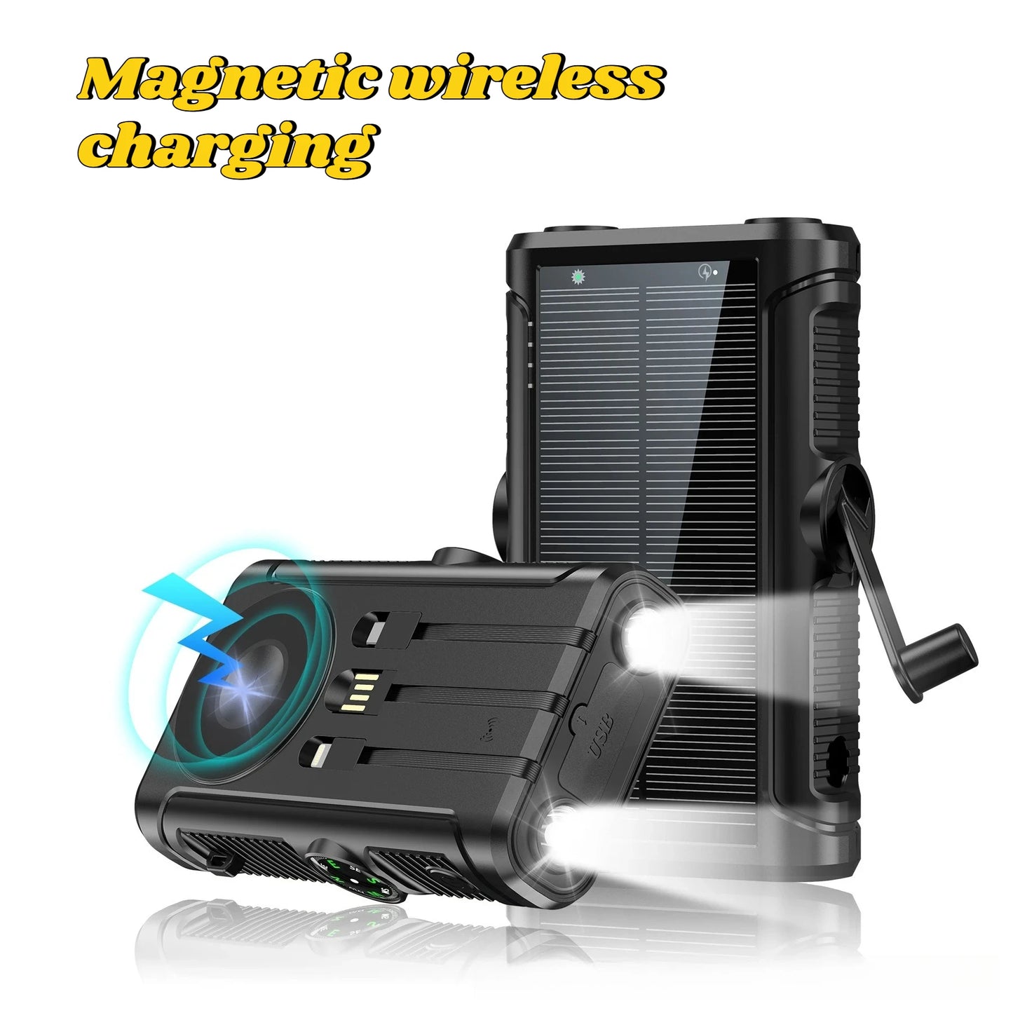 50000mAh Solar Power Bank 22.5W – Magnetic Wireless Charging Outdoor Powerbank