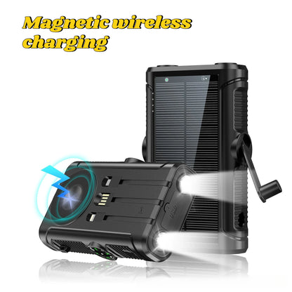 50000mAh Solar Power Bank 22.5W – Magnetic Wireless Charging Outdoor Powerbank