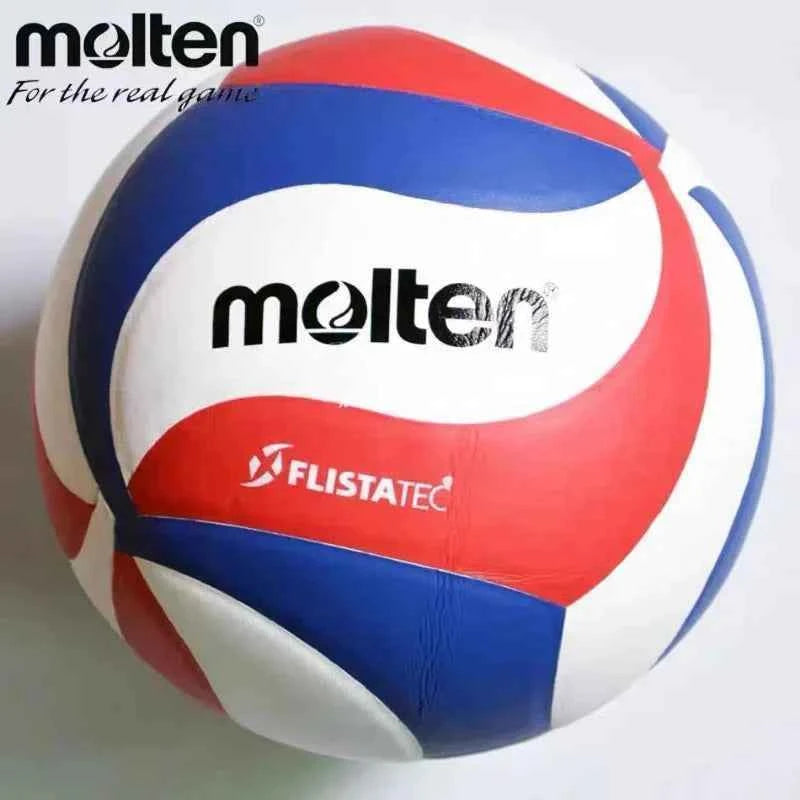 Molten Professional Competition Volleyball, Hard Row, Wear-Resistant, Indoor and Outdoor Training, Size 5 PU, NCAA 5000