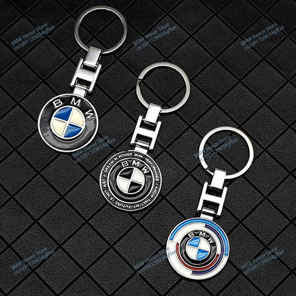 BMW Metal PU Leather Keychain – Luxury Car Logo Key Ring Accessory - TREASURE ESHOP