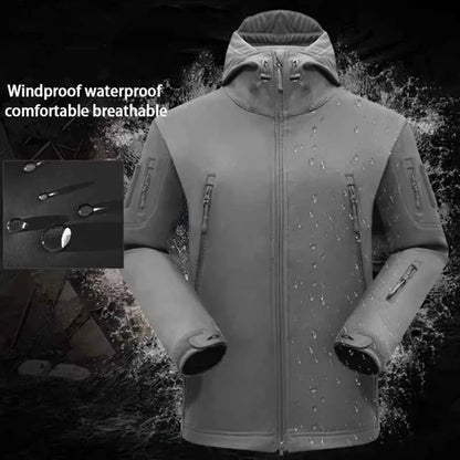 Winter Waterproof Tactical Jackets Sets Men Outdoor Soft Shell Hiking Hunting Jacket Suit Fleece Cargo Pant Tracksuits