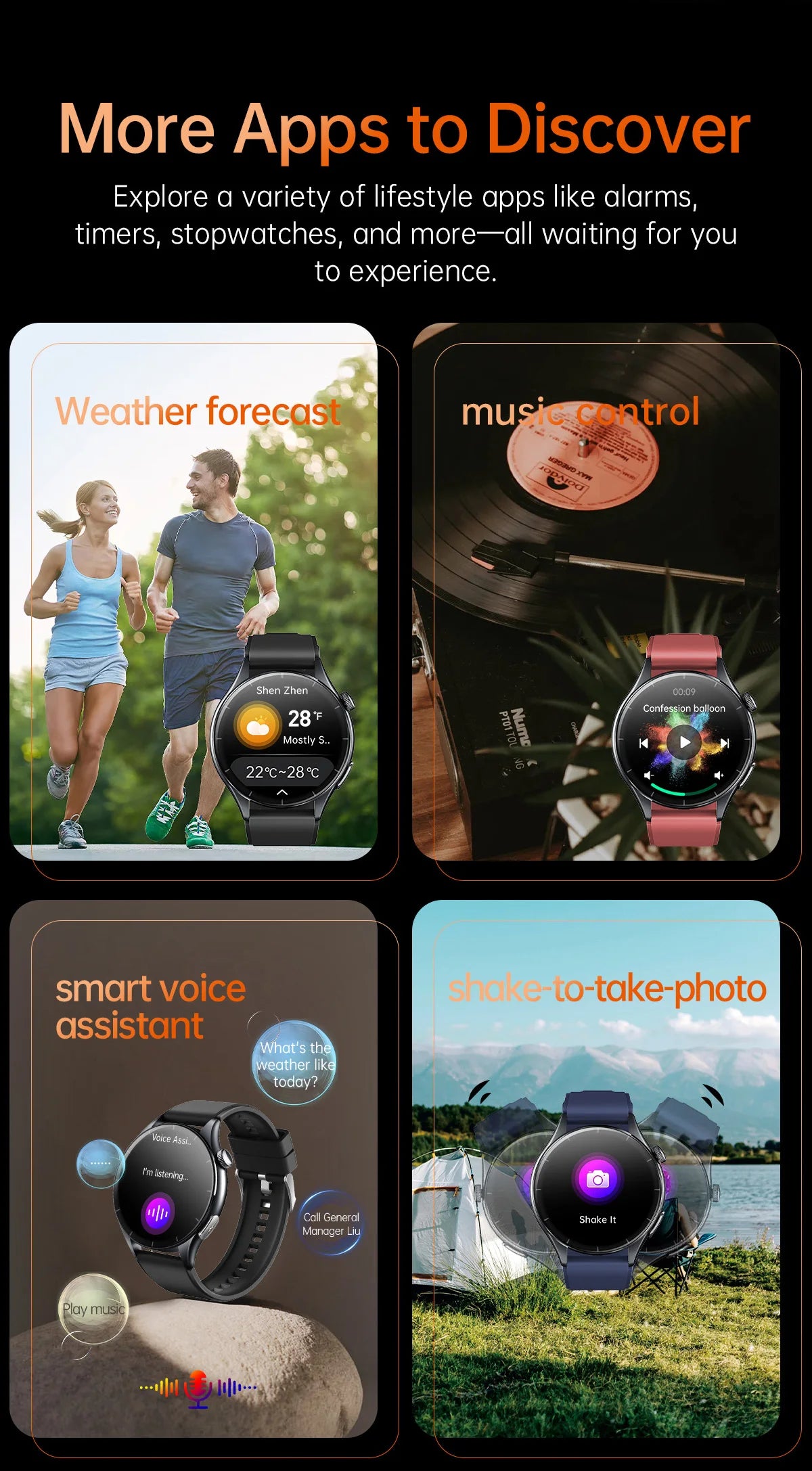 ECG+PPG Smartwatch with Uric Acid, Body Fat Blood Pressure Monitoring – 1.56” AMOLED, NFC, Heart Health Tracker for Android IOS - TREASURE ESHOP