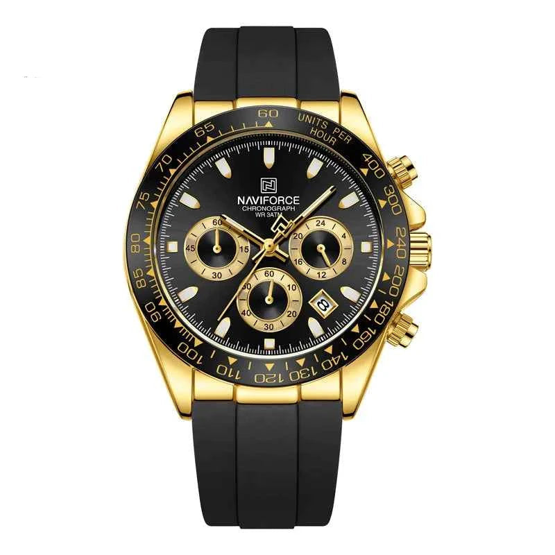 Watches For men Silicone Band Sport Watch Casual Luminous Chronograph Wristwatch