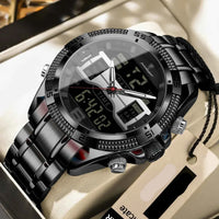 Sports Luxury Man Wristwatch Dual Time Display Digital Week Date LED Luminous Men Watch Electronic Quartz Men's Watches