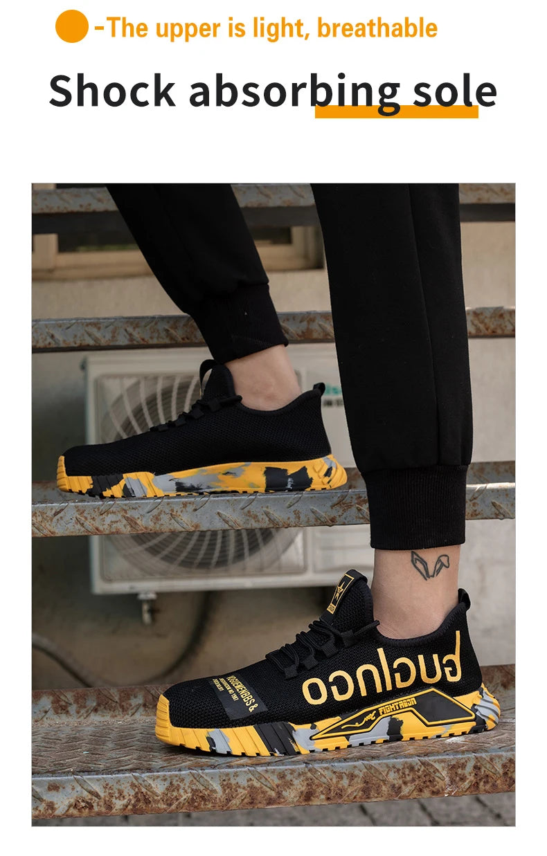 Men’s Steel Toe Work Sneakers | Puncture-Proof Safety Shoes - TREASURE ESHOP