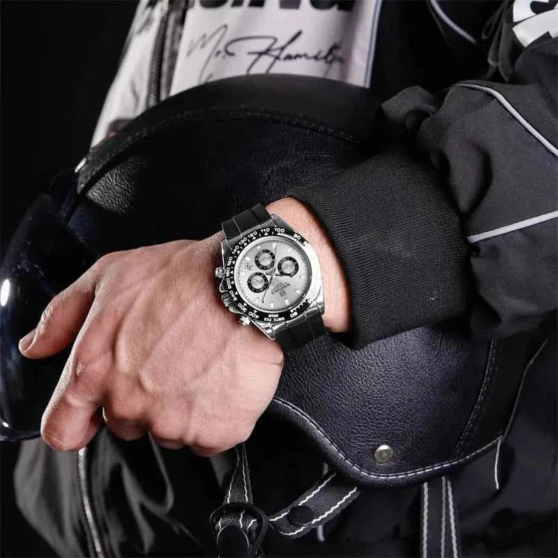 Watches For men Silicone Band Sport Watch Casual Luminous Chronograph Wristwatch