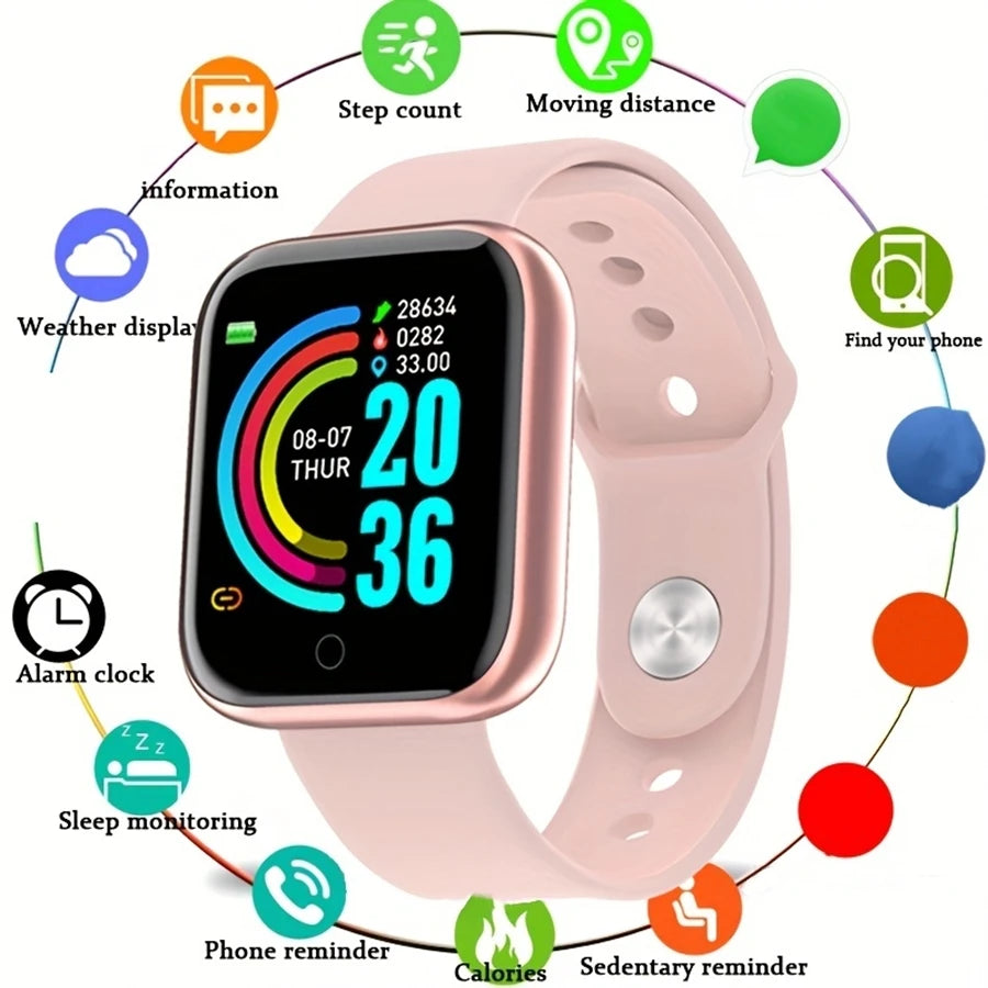 Smartwatch Damen & Herren | Fitness-Tracker mit Herzfrequenzmesser