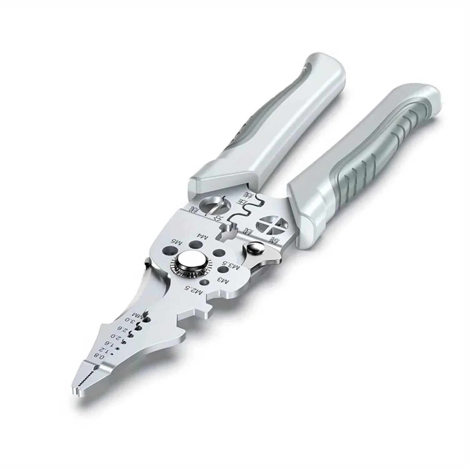 8.5 Inch Multi Functional Industrial Wire Stripper Cutter Crimper Heavy Duty Stainless Steel Electrical Pliers Ergonomic Grip