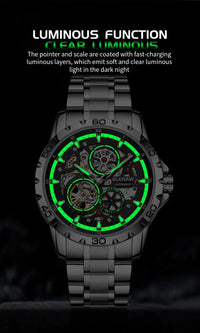 Luxury Skeleton Automatic Men’s Watch | Stainless Steel - TREASURE ESHOP
