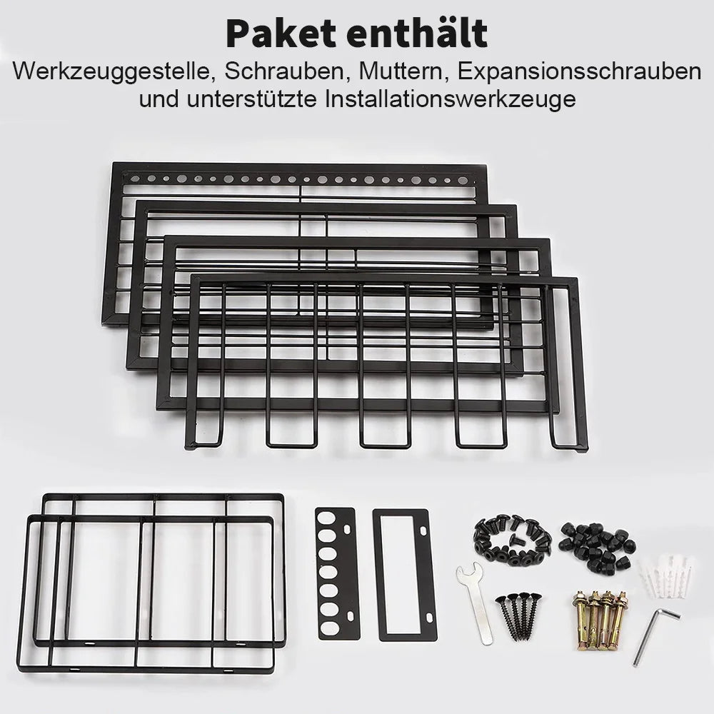 Power Tool Organizer Rack – Wall Mount Metal Tool Storage Shelf