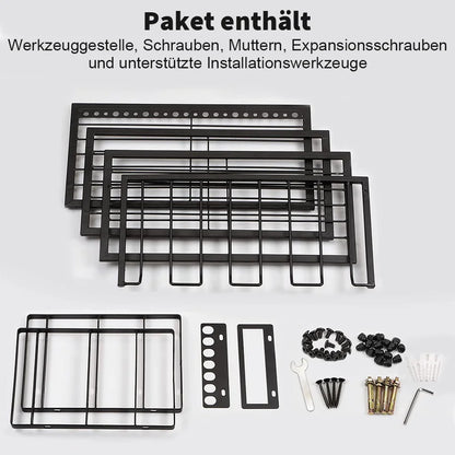 Power Tool Organizer Rack – Wall Mount Metal Tool Storage Shelf
