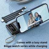 High Capacity Solar Power Bank with Built-in Cables & Flashlight – Portable Charger