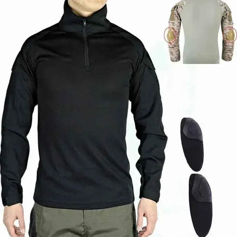 Outdoor G3 Tactical Hiking T-Shirts Combat Shirts CP Camo Long Sleeve Hunting Shirt Cotton Sport Men Clothes Windproof