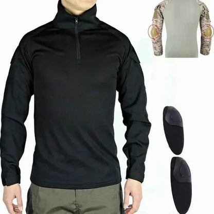 Outdoor G3 Tactical Hiking T-Shirts Combat Shirts CP Camo Long Sleeve Hunting Shirt Cotton Sport Men Clothes Windproof