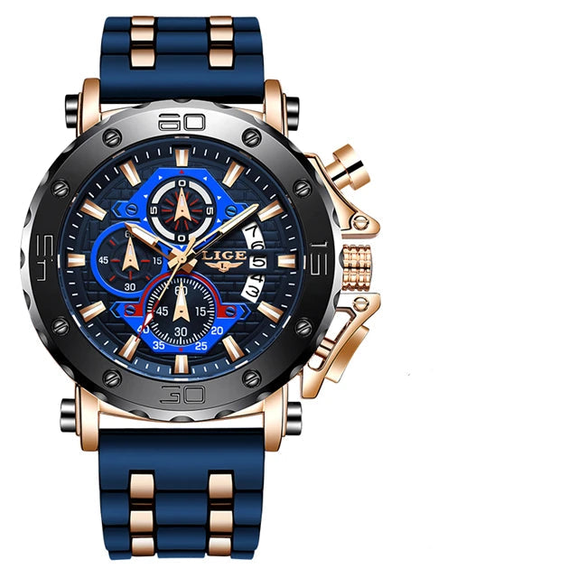 Men’s Luxury Leather Chronograph Watch | Waterproof & Luminous - TREASURE ESHOP