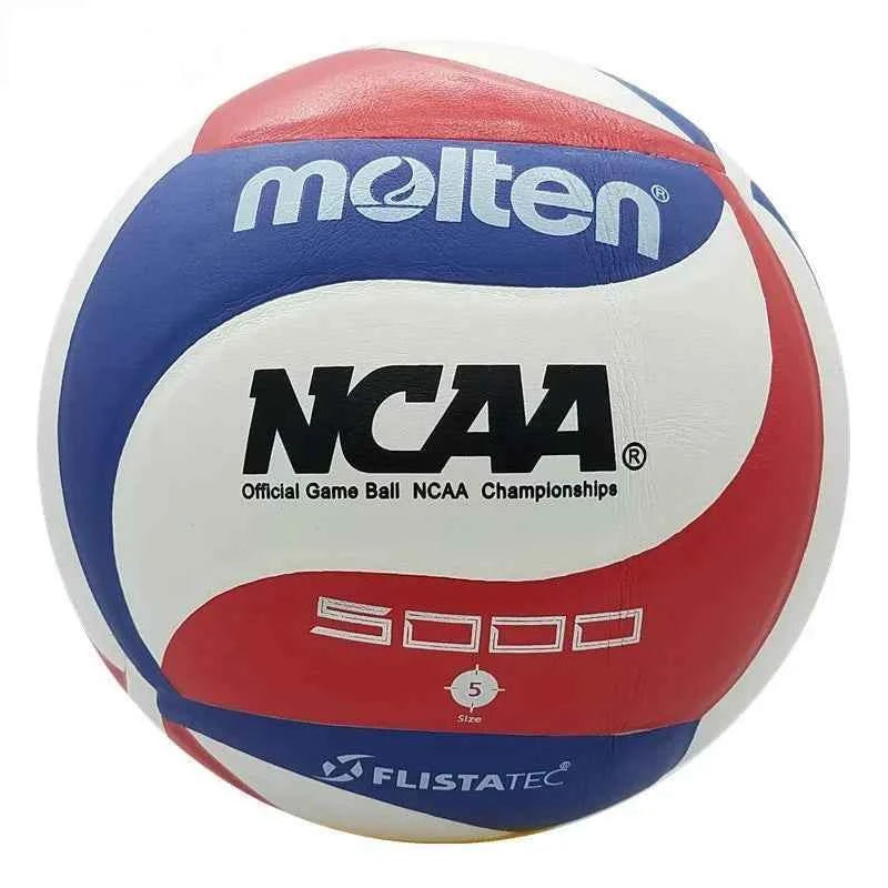 Molten Professional Competition Volleyball, Hard Row, Wear-Resistant, Indoor and Outdoor Training, Size 5 PU, NCAA 5000
