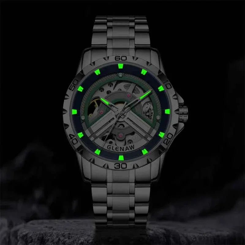 Skeleton Automatic Men’s Watch – Waterproof Mechanical Wristwatch - TREASURE ESHOP