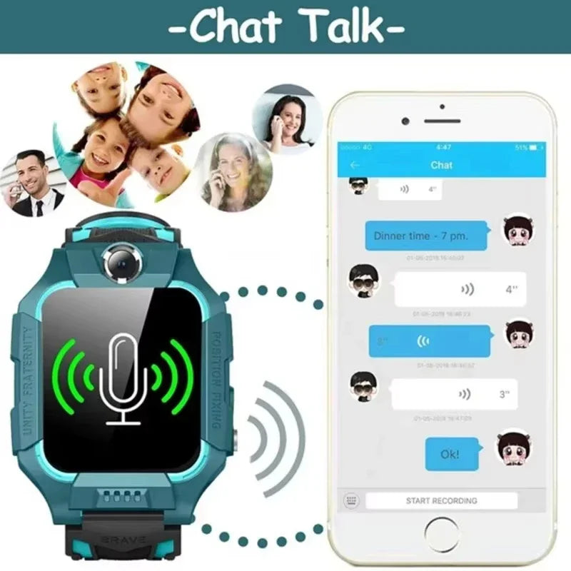 Kinder-Smartwatch 4G SIM | GPS, SOS, Kamera, IP67 – 3–12 Jahre