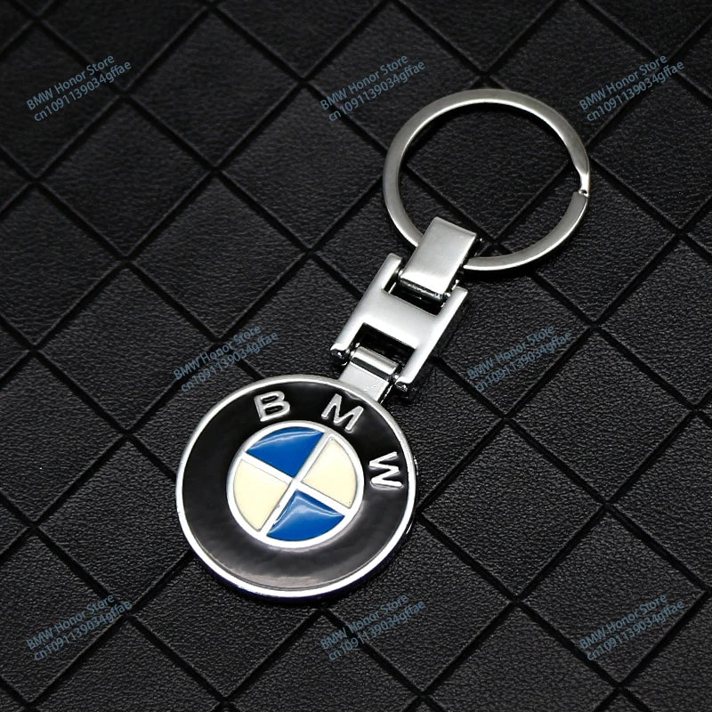 BMW Metal PU Leather Keychain – Luxury Car Logo Key Ring Accessory - TREASURE ESHOP