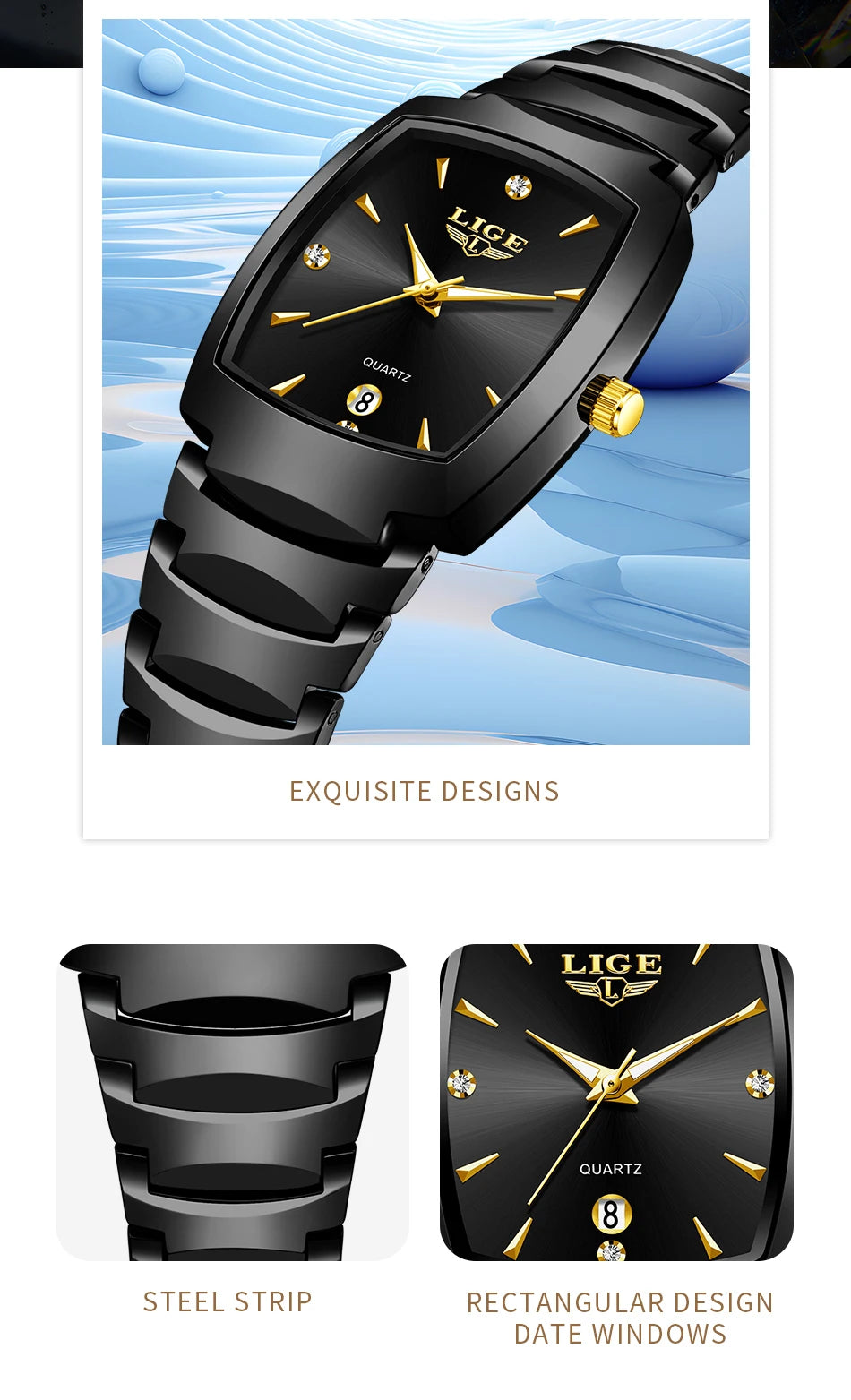 Women’s Luxury Stainless Steel Quartz Watch – Elegant Business Ladies Fashion Wristwatch - TREASURE ESHOP