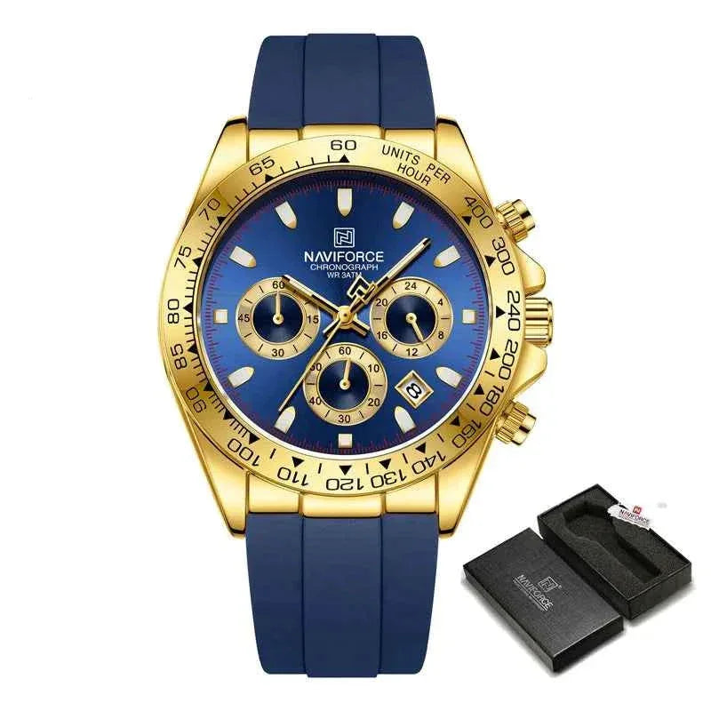 Watches For men Silicone Band Sport Watch Casual Luminous Chronograph Wristwatch