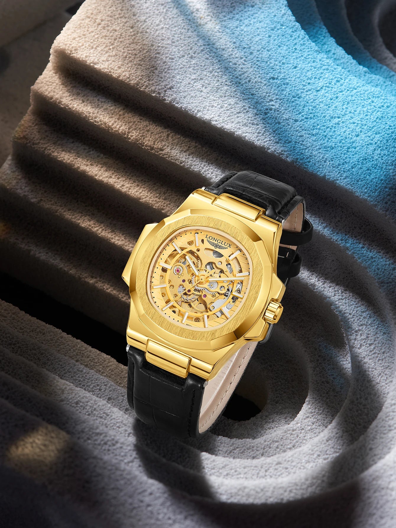 Automatic Skeleton Watch Men | Leather Luxury Waterproof - TREASURE ESHOP