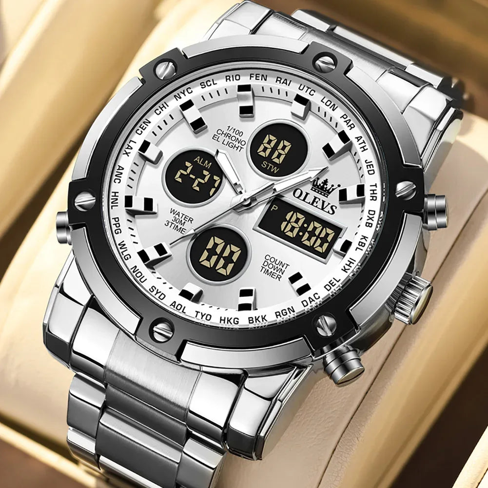 Men's Multifunctional Waterproof Electronic Watch - TREASURE ESHOP