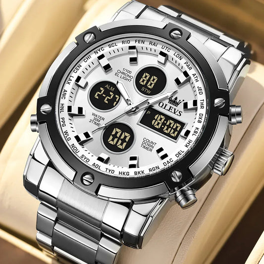 Men's Multifunctional Waterproof Electronic Watch - TREASURE ESHOP