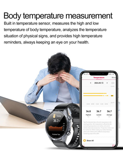ECG+PPG Smart Health Watch | AI Blood Lipid & Fitness Tracker - TREASURE ESHOP
