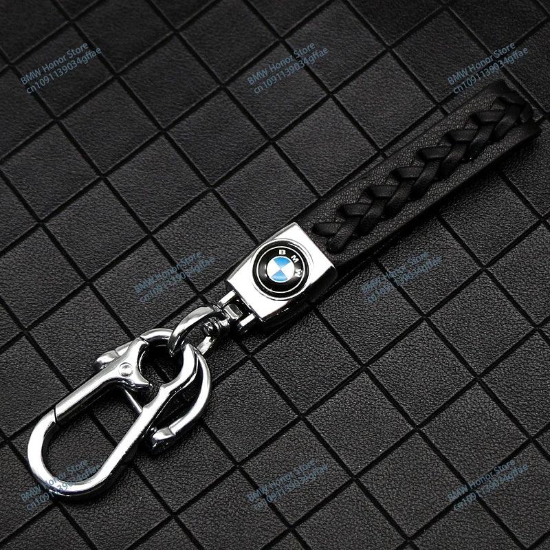 BMW Metal PU Leather Keychain – Luxury Car Logo Key Ring Accessory - TREASURE ESHOP