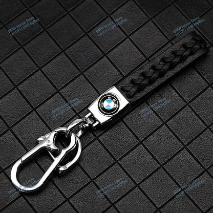 BMW Metal PU Leather Keychain – Luxury Car Logo Key Ring Accessory - TREASURE ESHOP