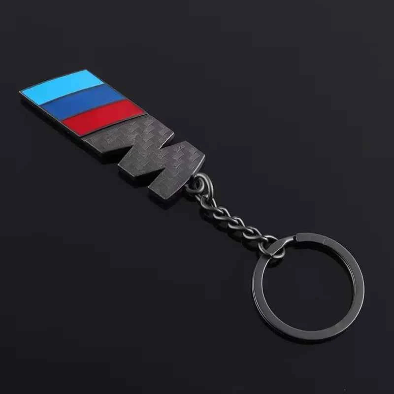 BMW Car Keychain – Handwoven Leather & Zinc Alloy Key Ring