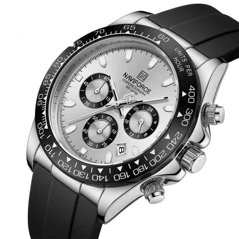 Watches For men Silicone Band Sport Watch Casual Luminous Chronograph Wristwatch