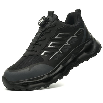 Men’s Rotating Button Steel Toe Work Shoes | Air Cushion Safety Boots - TREASURE ESHOP