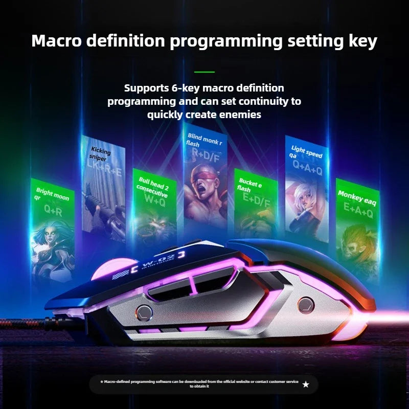 USB Wired Gaming Mouse – 4000 DPI RGB Style Gamer Mouse - TREASURE ESHOP