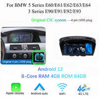 BMW E60 E90 CarPlay Android Auto | 8.8” Android 12 Multimedia - TREASURE ESHOP