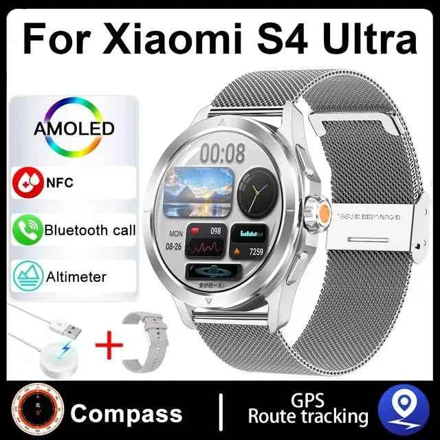 Ultra Outdoor Sports Smartwatch Men – 1.53” AMOLED HD, GPS, NFC, Compass, Heart Rate, Waterproof Bluetooth Calling Watch