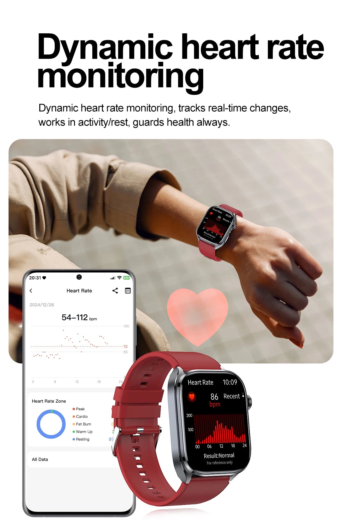 ECG+PPG Smart Watch | Uric Acid & Blood Pressure Tracker - TREASURE ESHOP