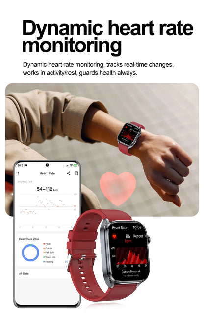 ECG+PPG Smart Watch | Uric Acid & Blood Pressure Tracker - TREASURE ESHOP