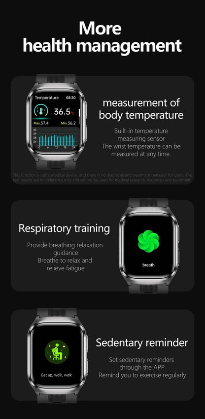 HUAWEI S17 Air Bag Smartwatch – 2.06” AMOLED HD | ECG + PPG | True Blood Pressure, Blood Fat SpO2 Monitor | NFC + Bluetooth Call